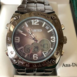 Watch Kenneth Cole “Unlisted” new never worn. In box with extra links.